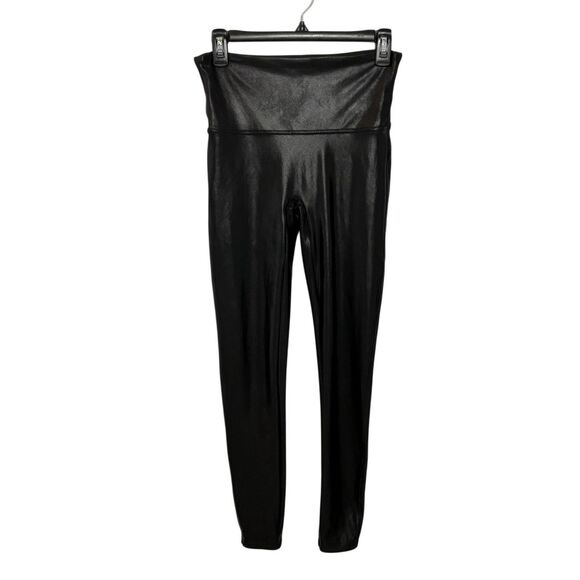 Spanx black faux leather leggings - L - Picture 1 of 8